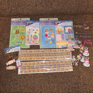 Large scrapbooking sticker lot